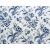 Tkanina tapicerska Welur drukowany Kwiaty niebieskie Royal Blue
