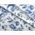 Tkanina tapicerska Welur drukowany Kwiaty niebieskie Royal Blue
