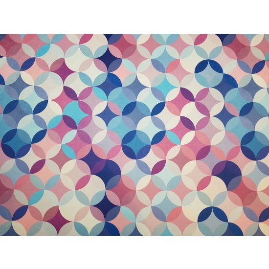 Tkanina tapicerska wzory Welur Koła retro różowe