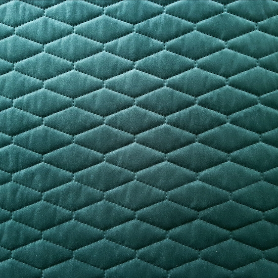 Tkanina tapicerska Welur pikowany romby zieleń