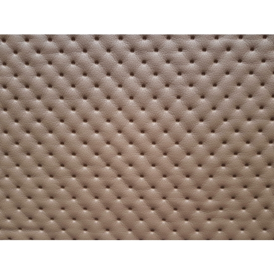 Tkanina tapicerska Ekoskóra pikowana kropki cappucino