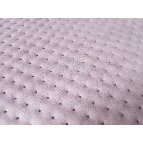 Tkanina tapicerska Welur pikowany kropki róż lila