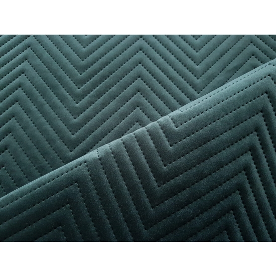 Tkanina tapicerska Welur pikowany zygzak zieleń