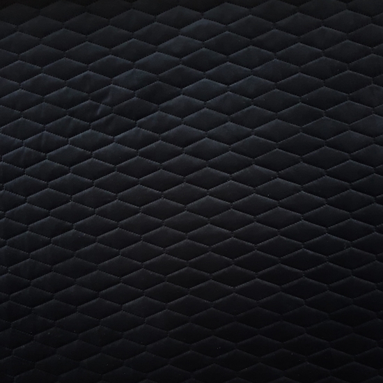 Tkanina tapicerska Welur pikowany romby czarny