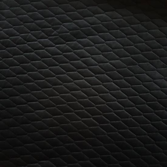 Tkanina tapicerska Welur pikowany romby czarny