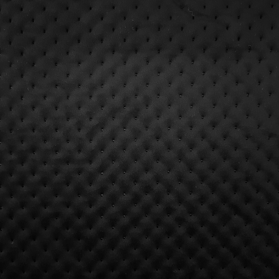 Tkanina tapicerska Welur pikowany kropki czarny