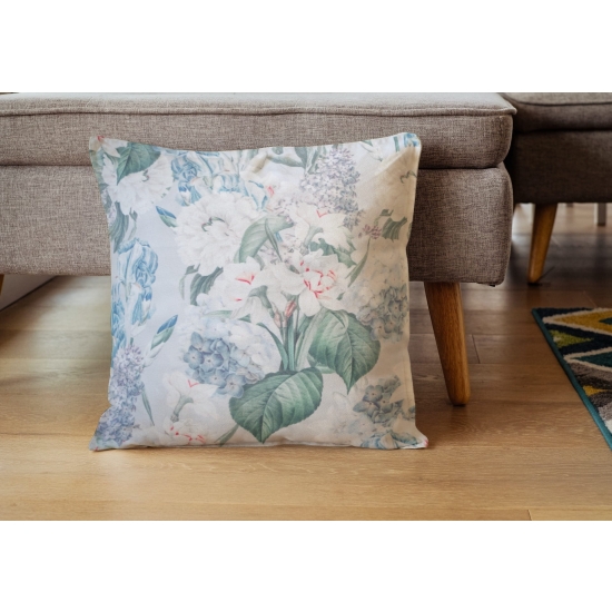 Tkanina tapicerska wzory Welur Kwiaty bzu