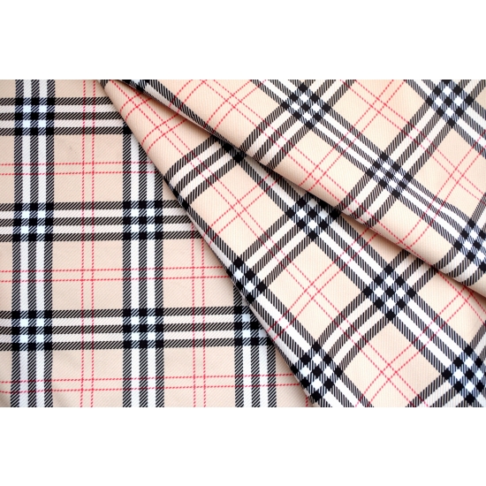 Tkanina tapicerska wzory Welur Kratka beżowa