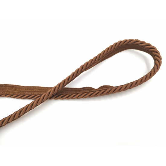 Sznur ozdobny tapicerski z wypustką 7 mm brązowy