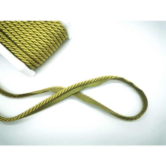 Sznur ozdobny tapicerski z wypustką 7 mm jasny zielony