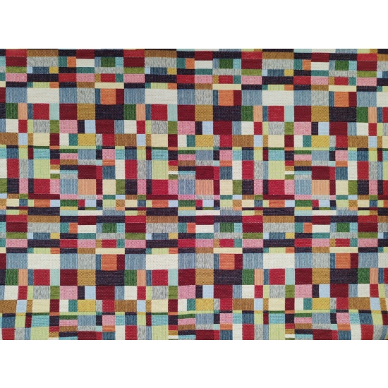 Tkanina tapicerska wzorzysta żakard Tetris