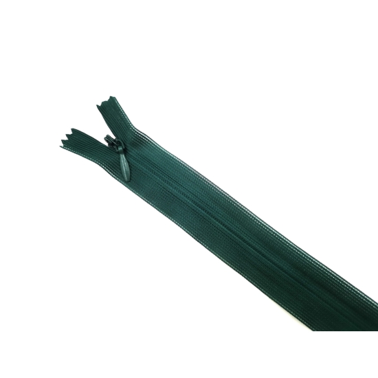 Zamek kryty suwak 40 cm zielony