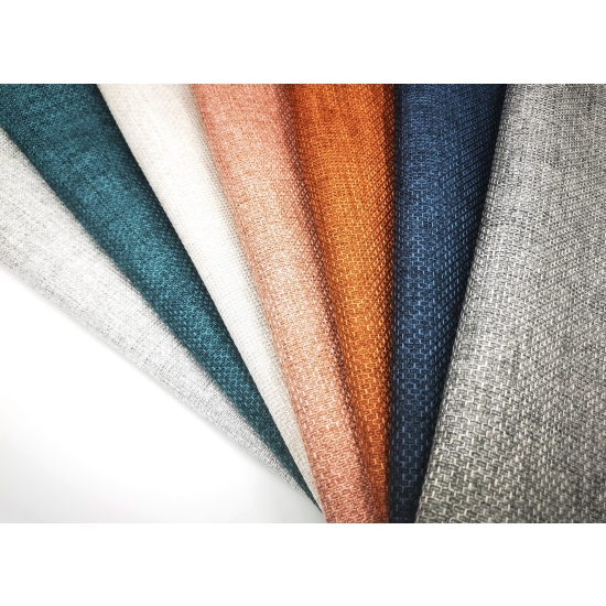 Tkanina tapicerska strukturalna plecionka Luis granatowy