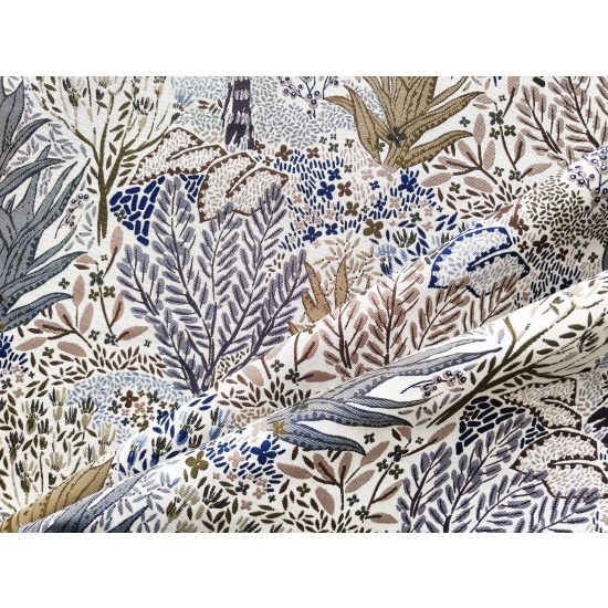 Tkanina tapicerska wzorzysta żakard Drzewa i liście