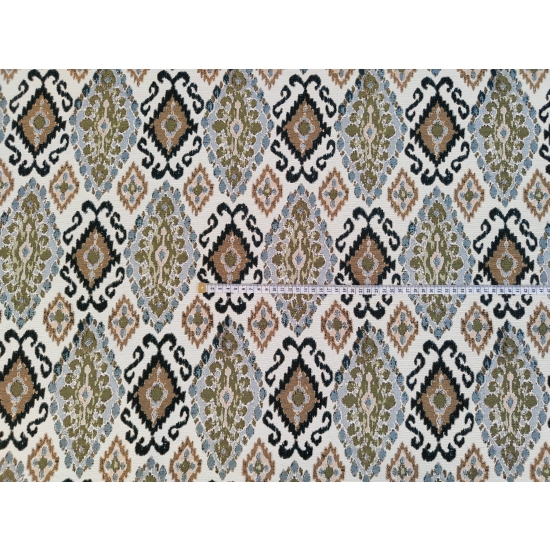 Tkanina tapicerska wzorzysta żakard Ikat