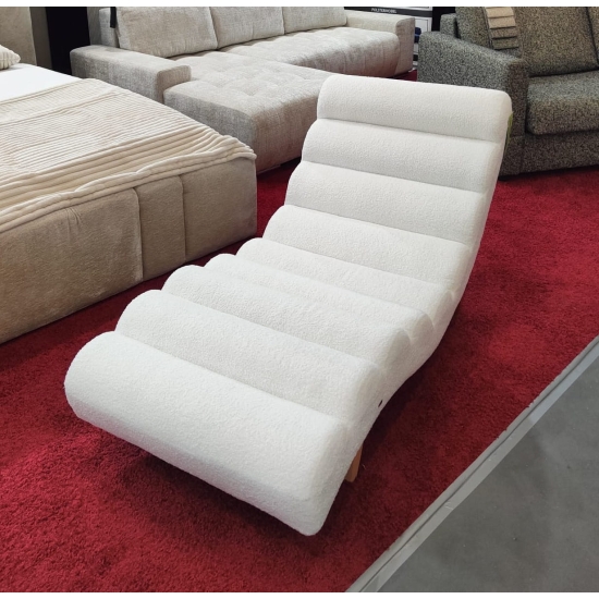 Tkanina tapicerska Boucle bukla biały