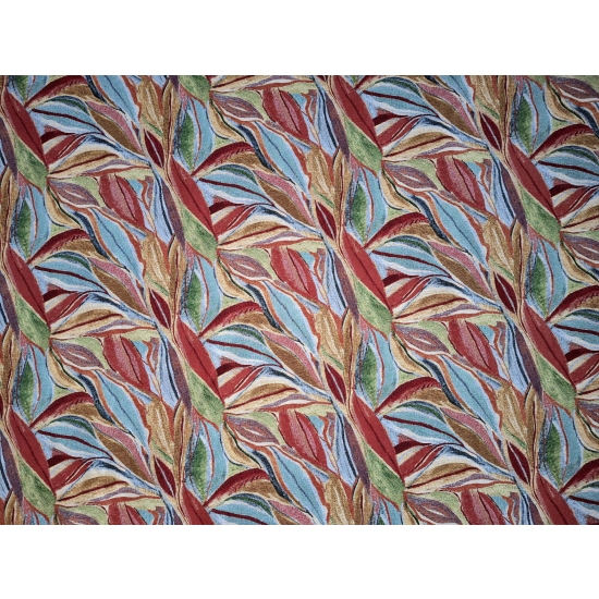 Tkanina tapicerska wzorzysta żakard Kolorowe liście